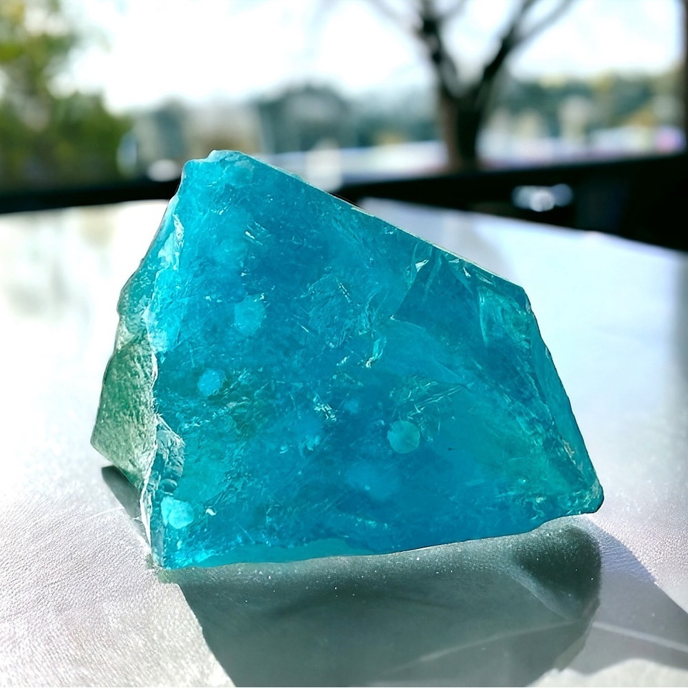 RARE .7 Lb Elestial Monatomic Blue Green Andara Natural Crystal